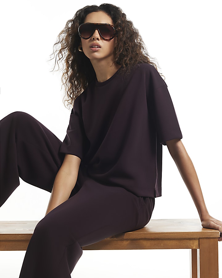 Burgundy Premium Boxy T-shirt