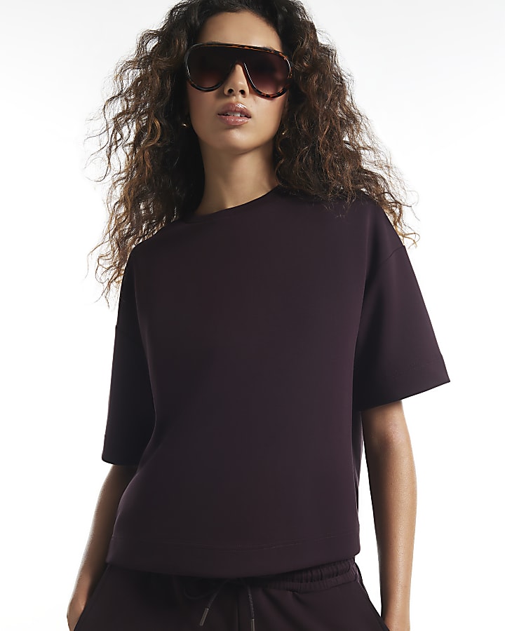 Burgundy Premium Boxy T-shirt
