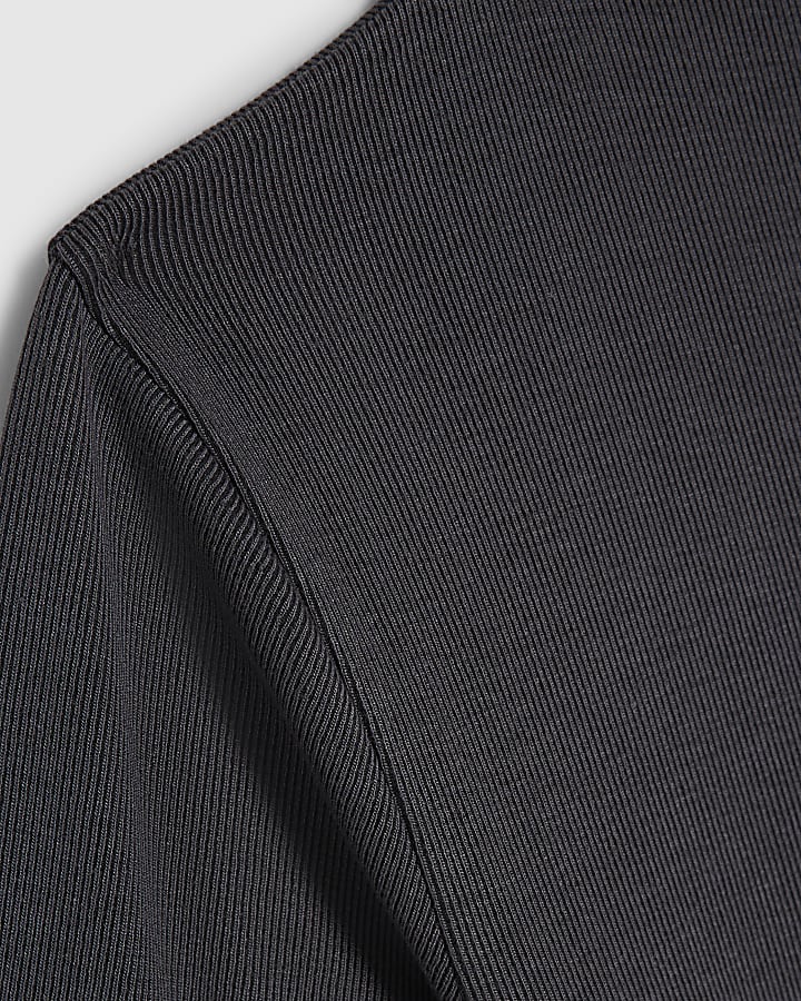 Grey Grown On Neck Column Dress