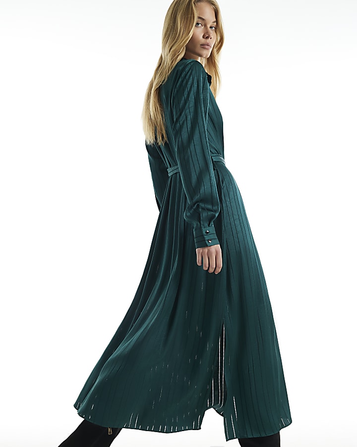 Green Midi Shirt Dress