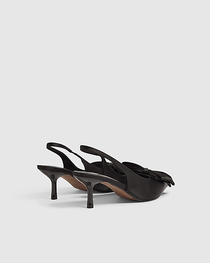 Black Bow Kitten Heels