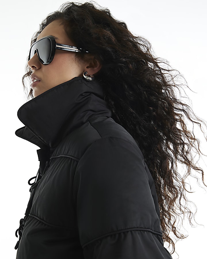 Black Toggle Puffer Jacket