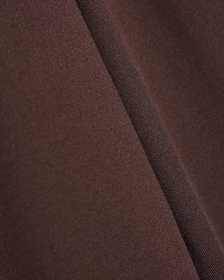 Brown One Shoulder Bodysuit