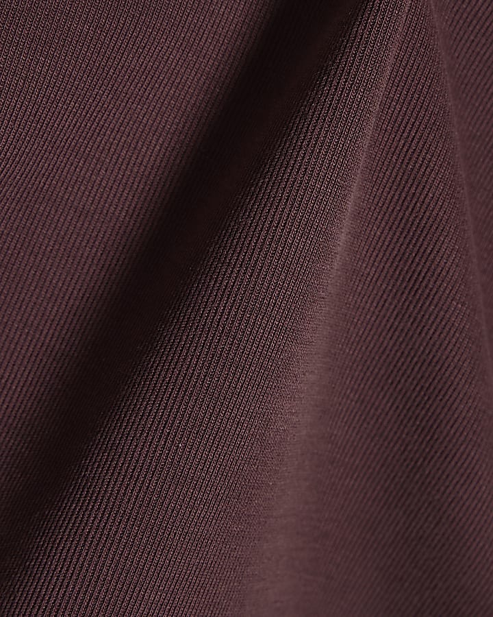Burgundy Soft Touch Ruched Side Top
