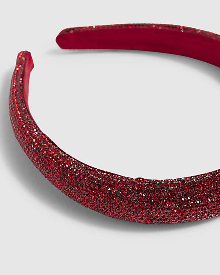Red Diamante Facet Hairband