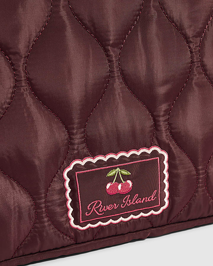 Burgundy Wave Quilt Cherry Laptop Case
