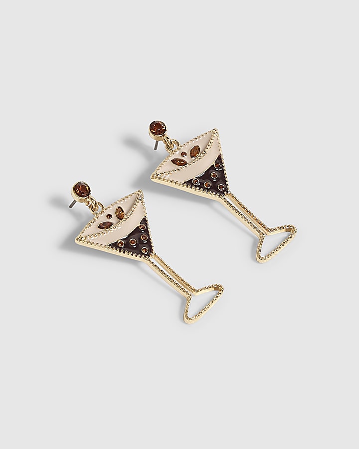 Gold Espresso Martini Earrings