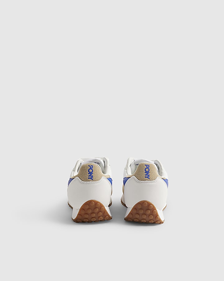 Blue Pony Leather Panel Runner Trainers