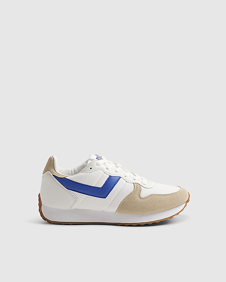 Blue Pony Leather Panel Runner Trainers