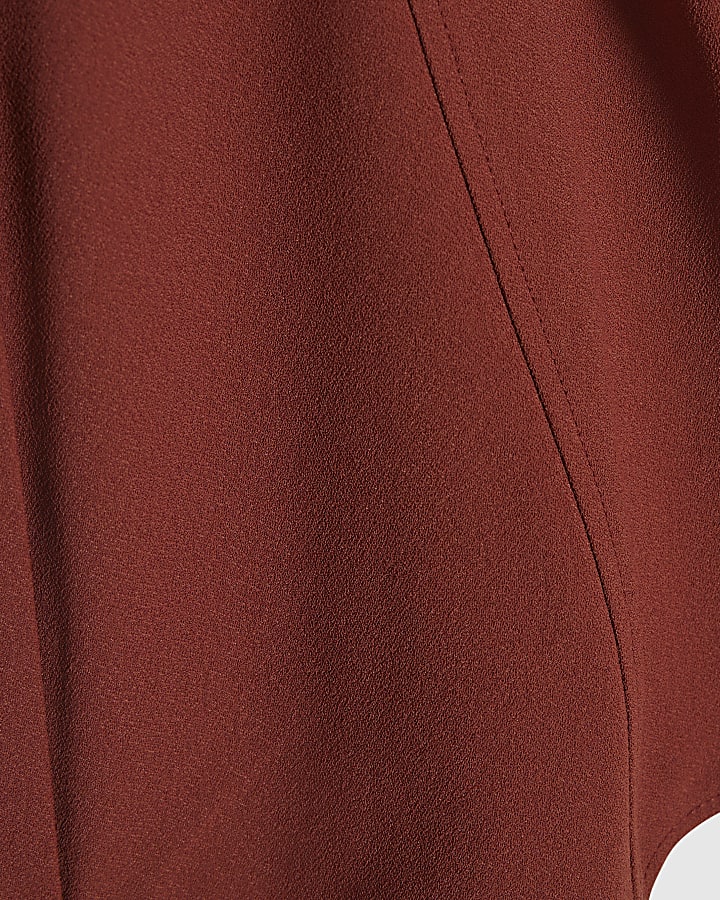 Orange Tie Back Soft Shirt