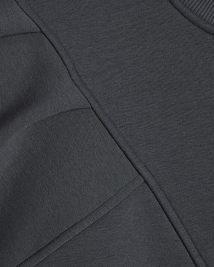 Grey Chevron Panel Sweatshirt