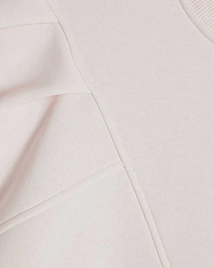 Pink Chevron Panel Sweatshirt