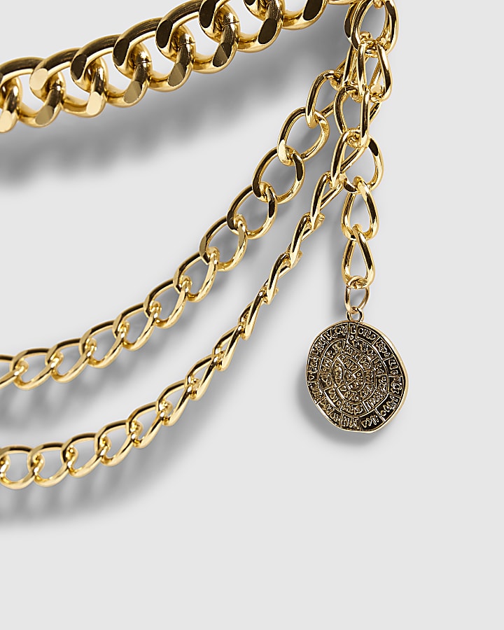 Gold Chunky Coin Chain Belt