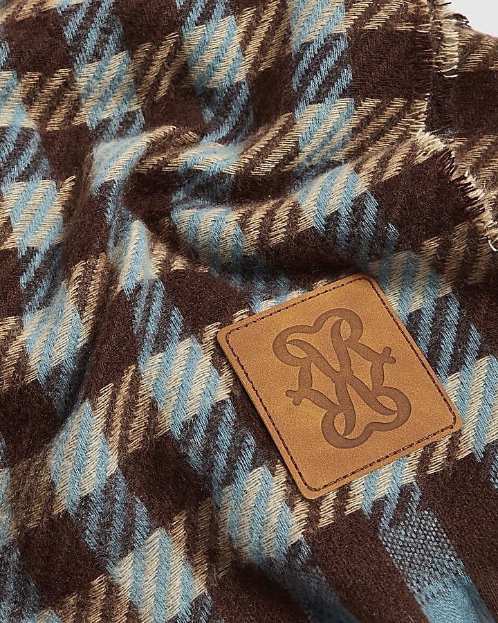 Brown Check Scarf
