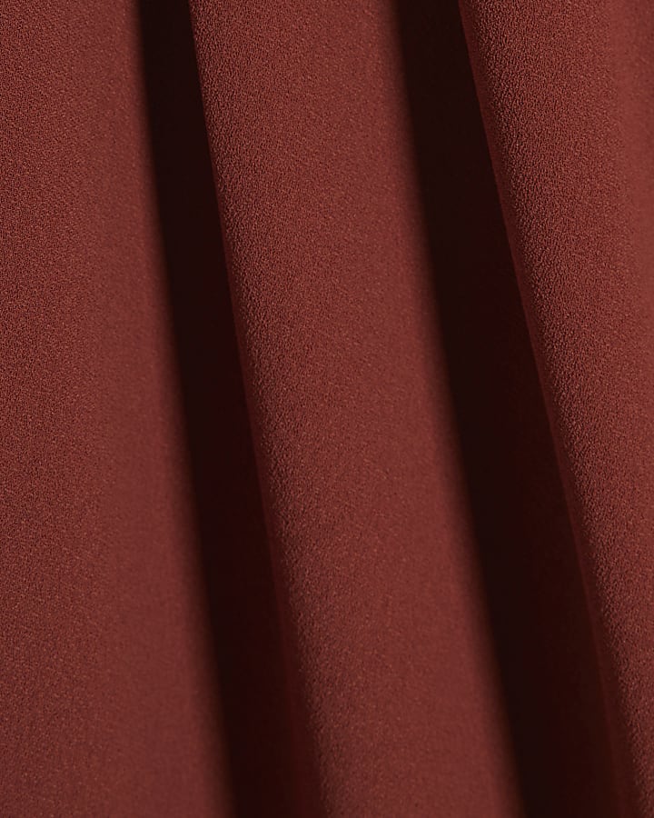 Red Easy Wide Leg Trousers