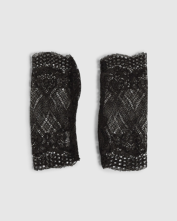 Black Lace Fingerless Gloves