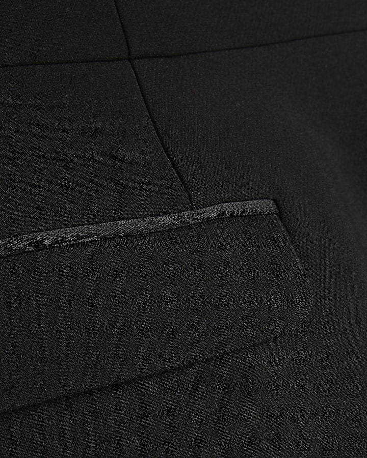 Black Bardot Tuxedo Mini Dress