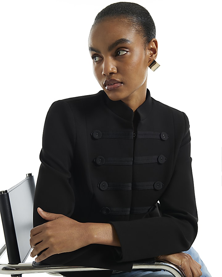 Black Tux Button Drummer Jacket