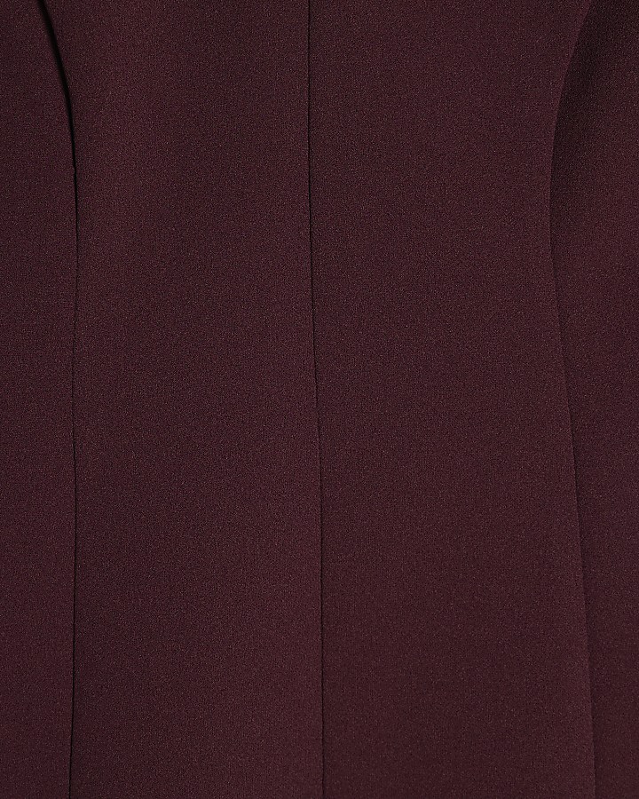 Burgundy Sleeveless Mini Dress