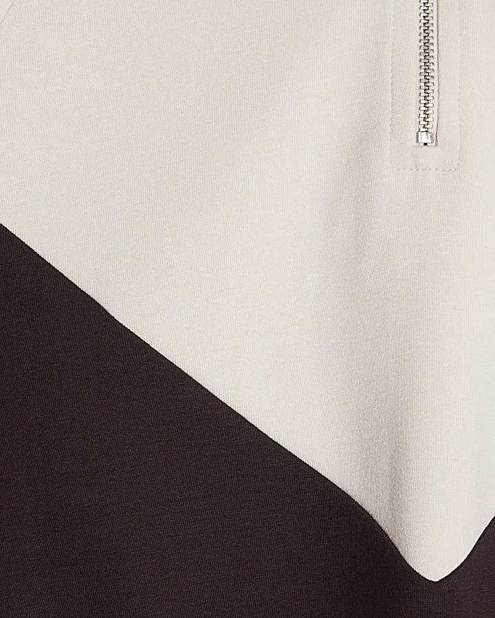 Brown Premium Colour Blocked Track Top
