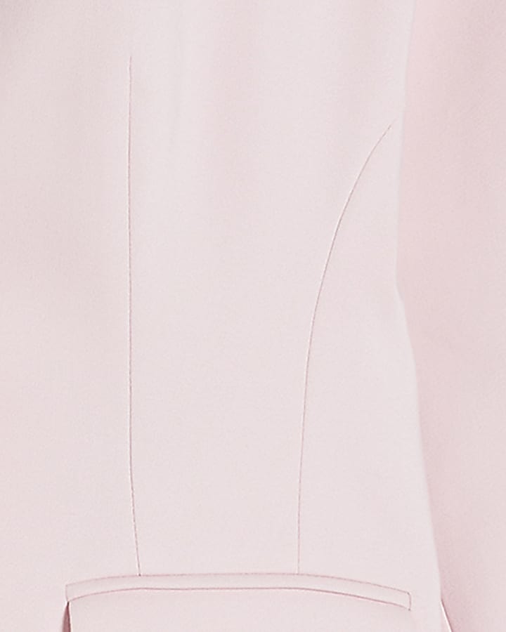 Pink Cocoon Sleeve Wrap Blazer