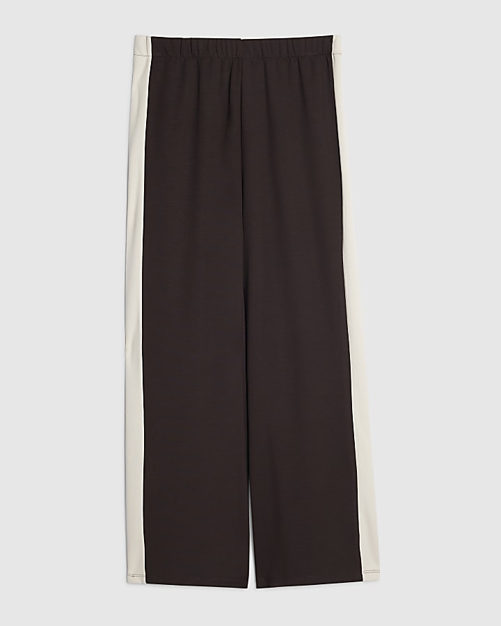 Brown Premium Colour Block Track Joggers