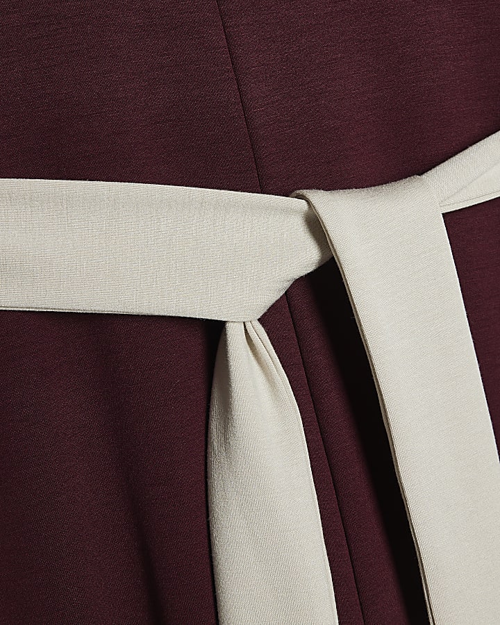Burgundy Premium Colourblock Jumpsuit