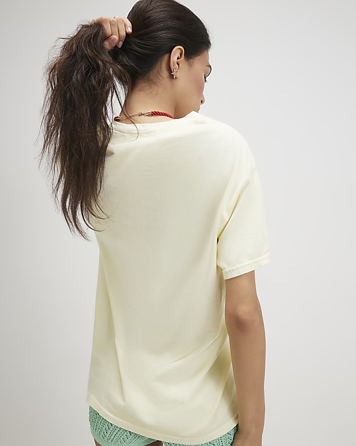 Yellow Cotton Short Sleeve St Tropez T-Shirt
