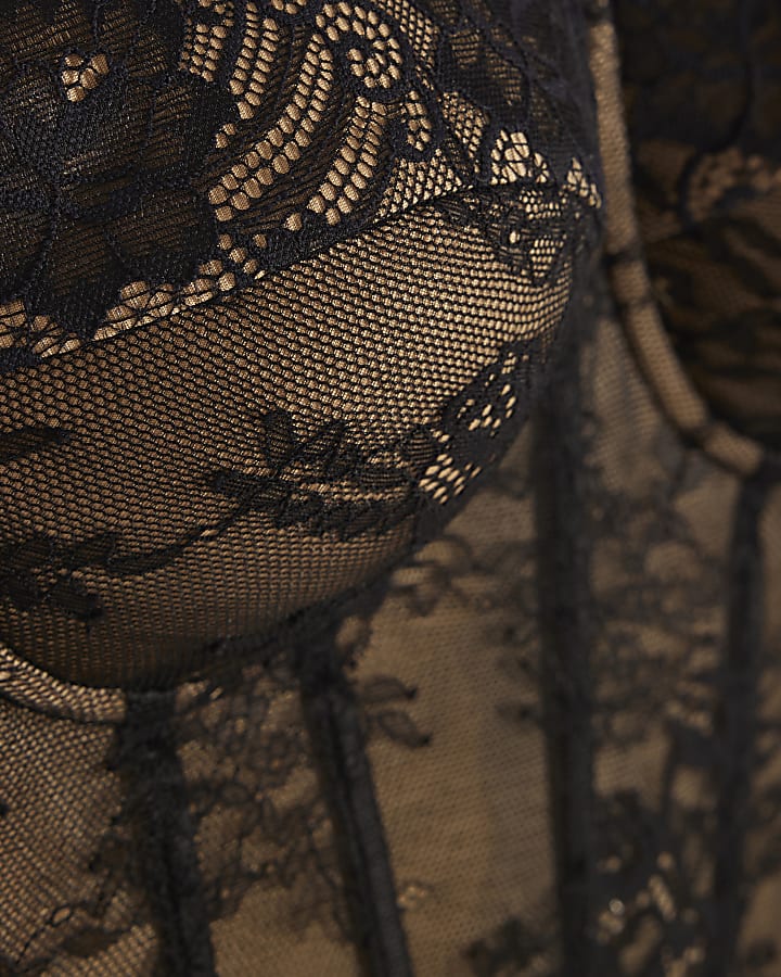 Black Lace Corset Top
