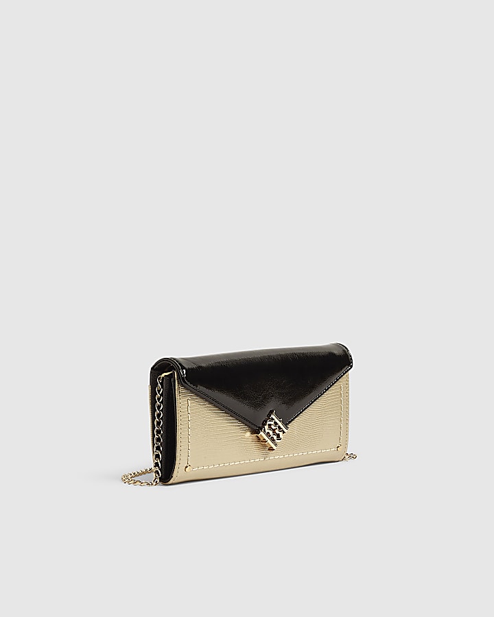 Gold Flap Crossbody Purse