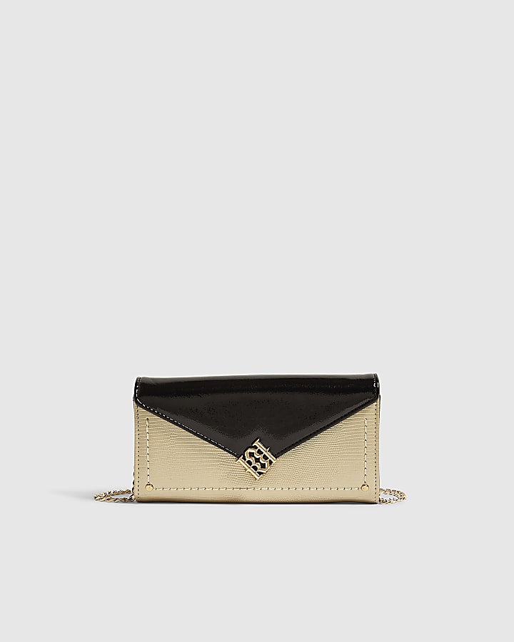 Gold Flap Crossbody Purse