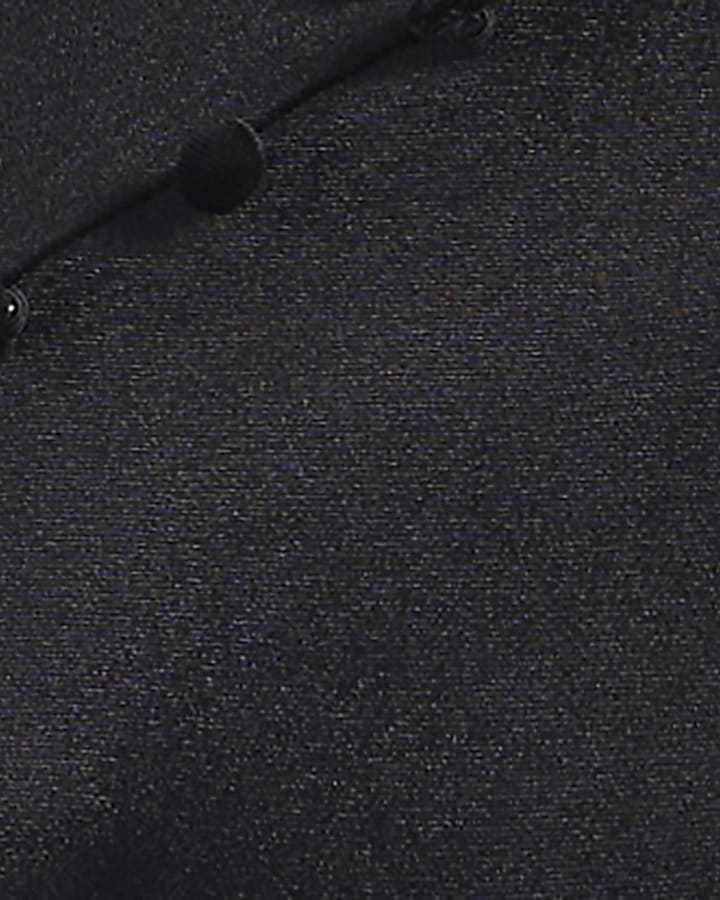 Black Velvet Stand Up Collar Jumpsuit