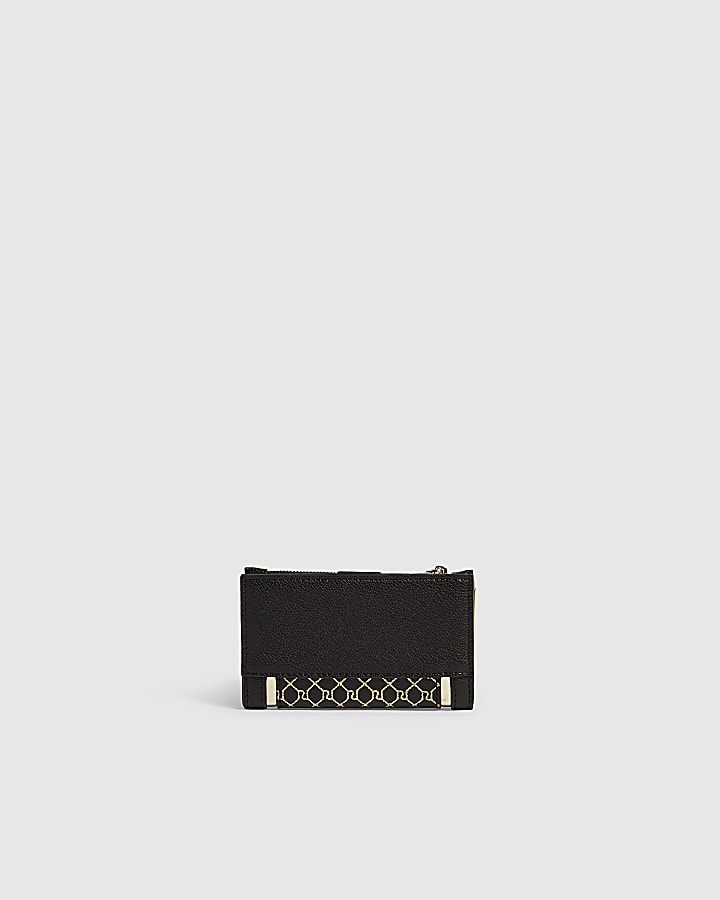 Black Metallic Monogram Mini Purse