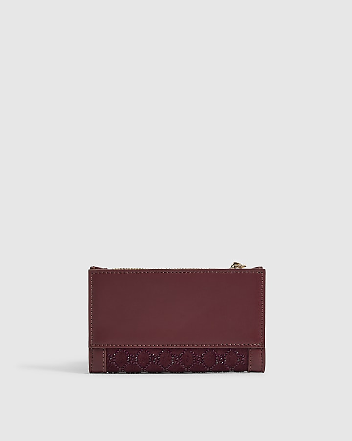 Burgundy Heatseal Monogram Mini Purse