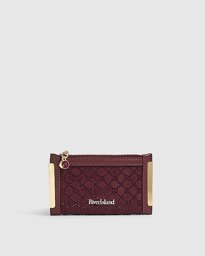 Burgundy Heatseal Monogram Mini Purse