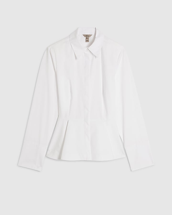 White Peplum Shirt