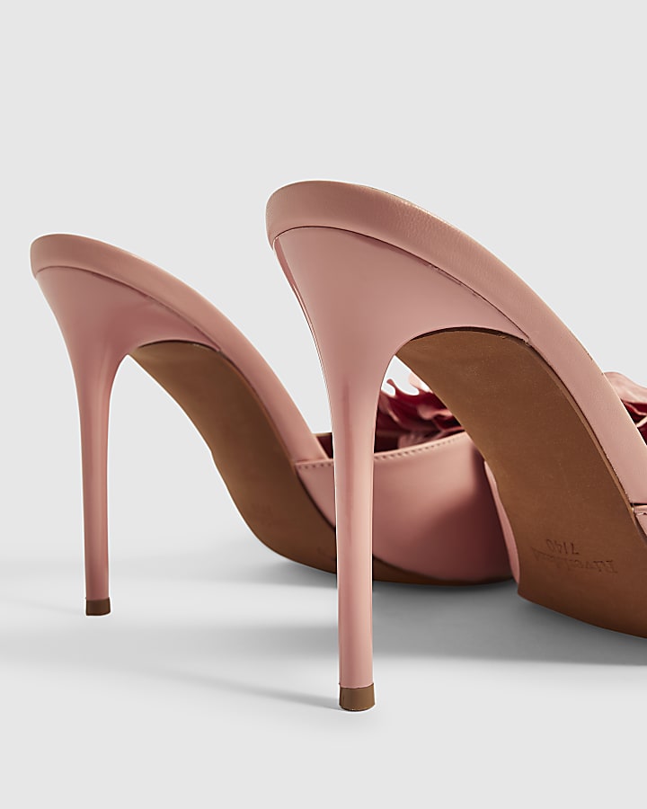 Pink Oversized Flower Mules