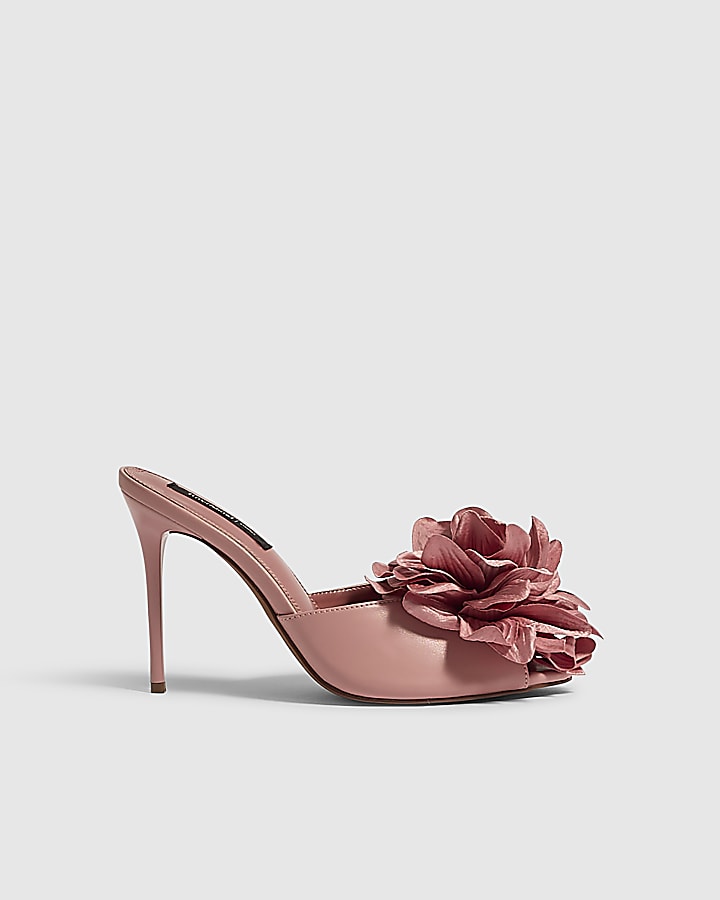 Pink Oversized Flower Mules