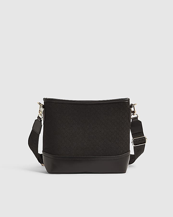 Black Monogram Webbing Front Bucket Bag