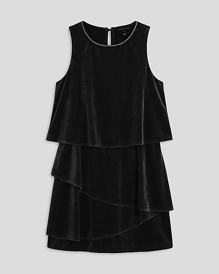Black Velvet Trim Playsuit