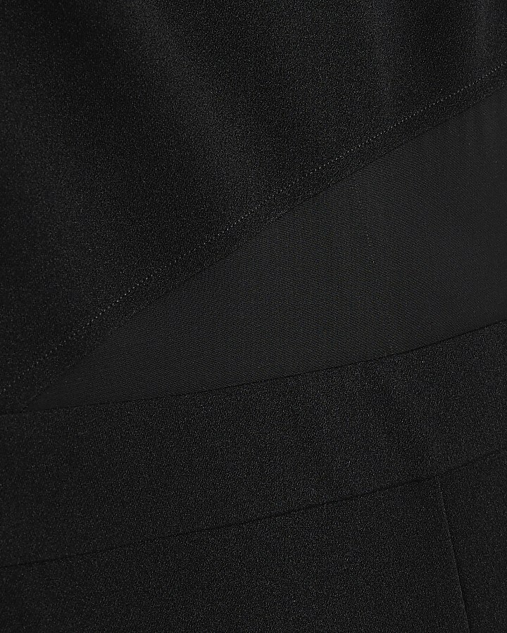 Petite Black Mesh Top Jumpsuit