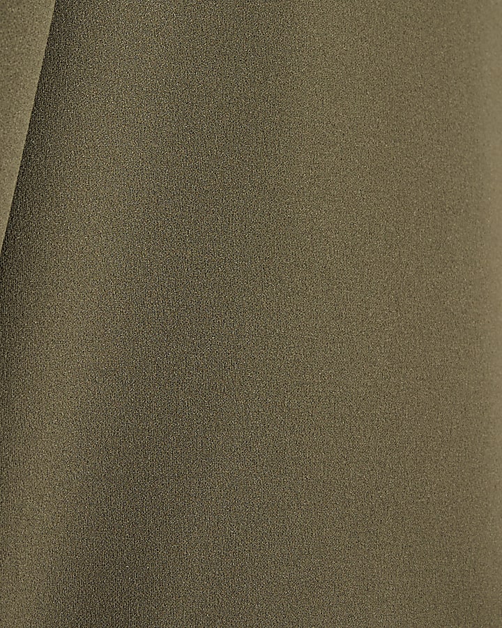 Khaki Wide Leg Trousers