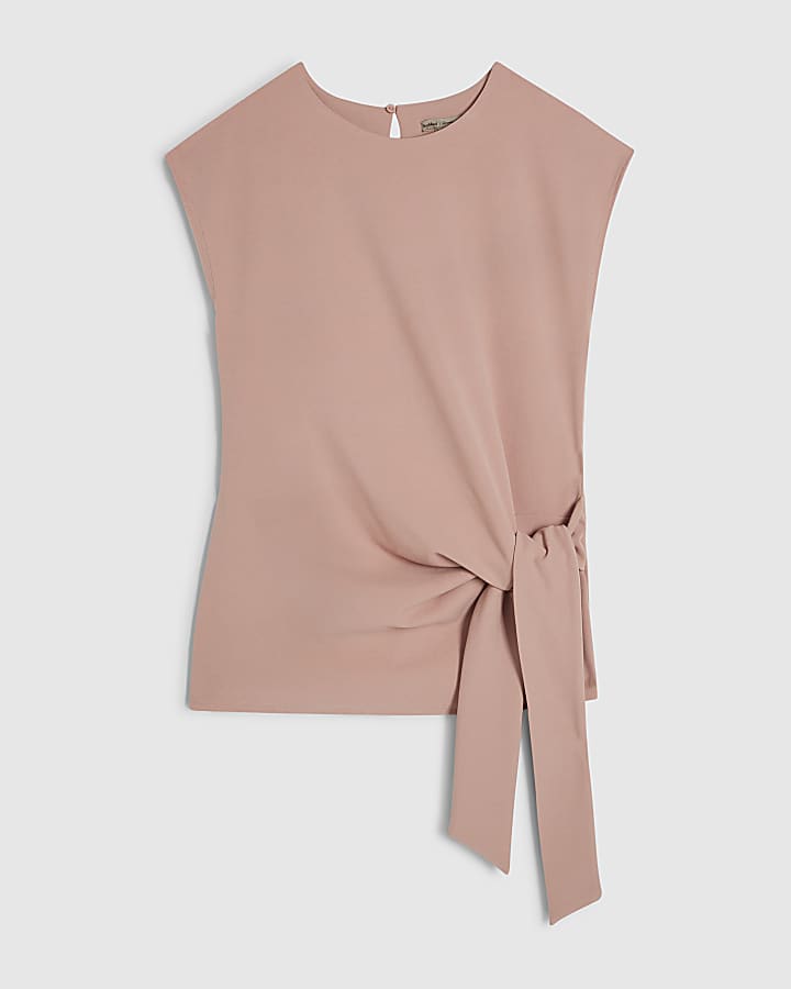 Pink Tie Side Top