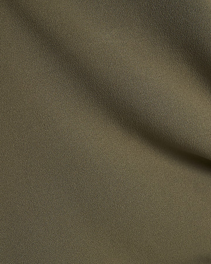 Khaki Tie Side Top