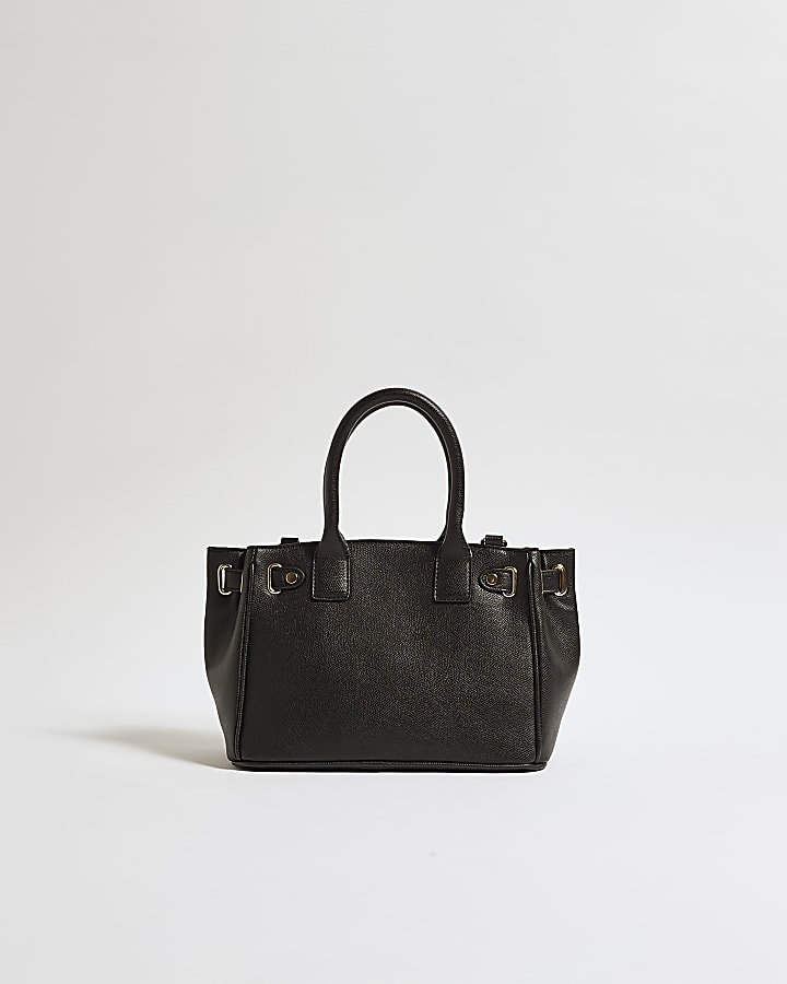 Black Lock Front Hotfix Tote Bag