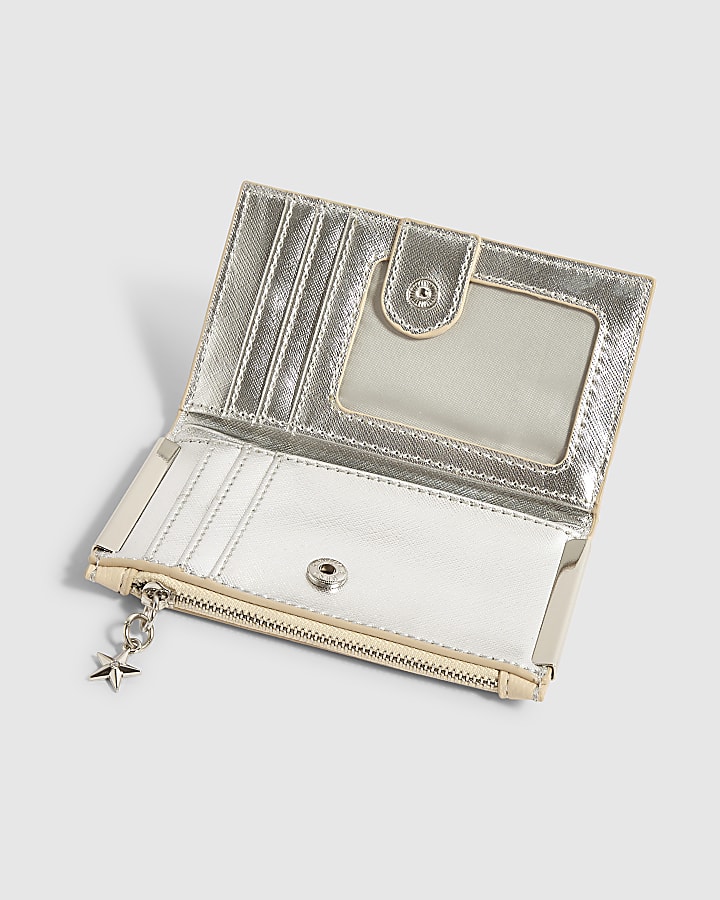 Beige Metallic Monogram Mini Purse