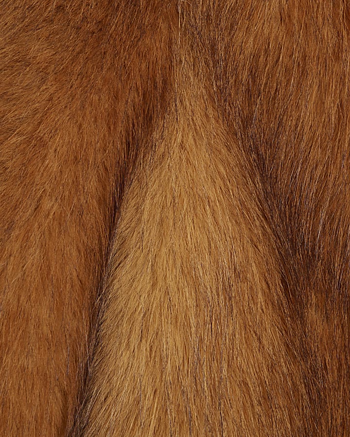 Brown Faux Fur Bolero Jacket