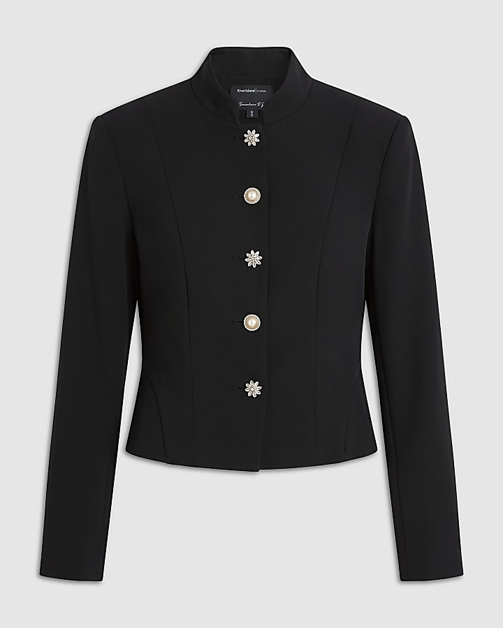 Black Pearl Multi Button Jacket