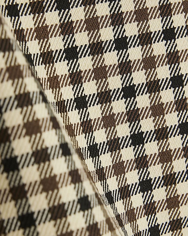 Brown Check Mini Skirt