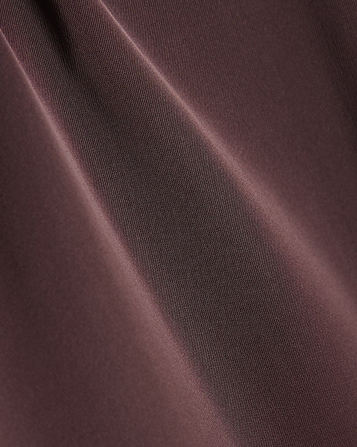Petite Red Satin Trousers